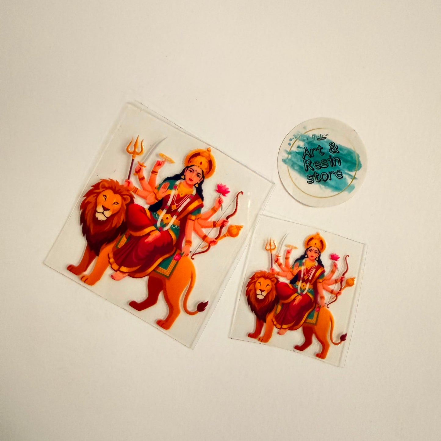 UV DTF stickers - Durga Maa