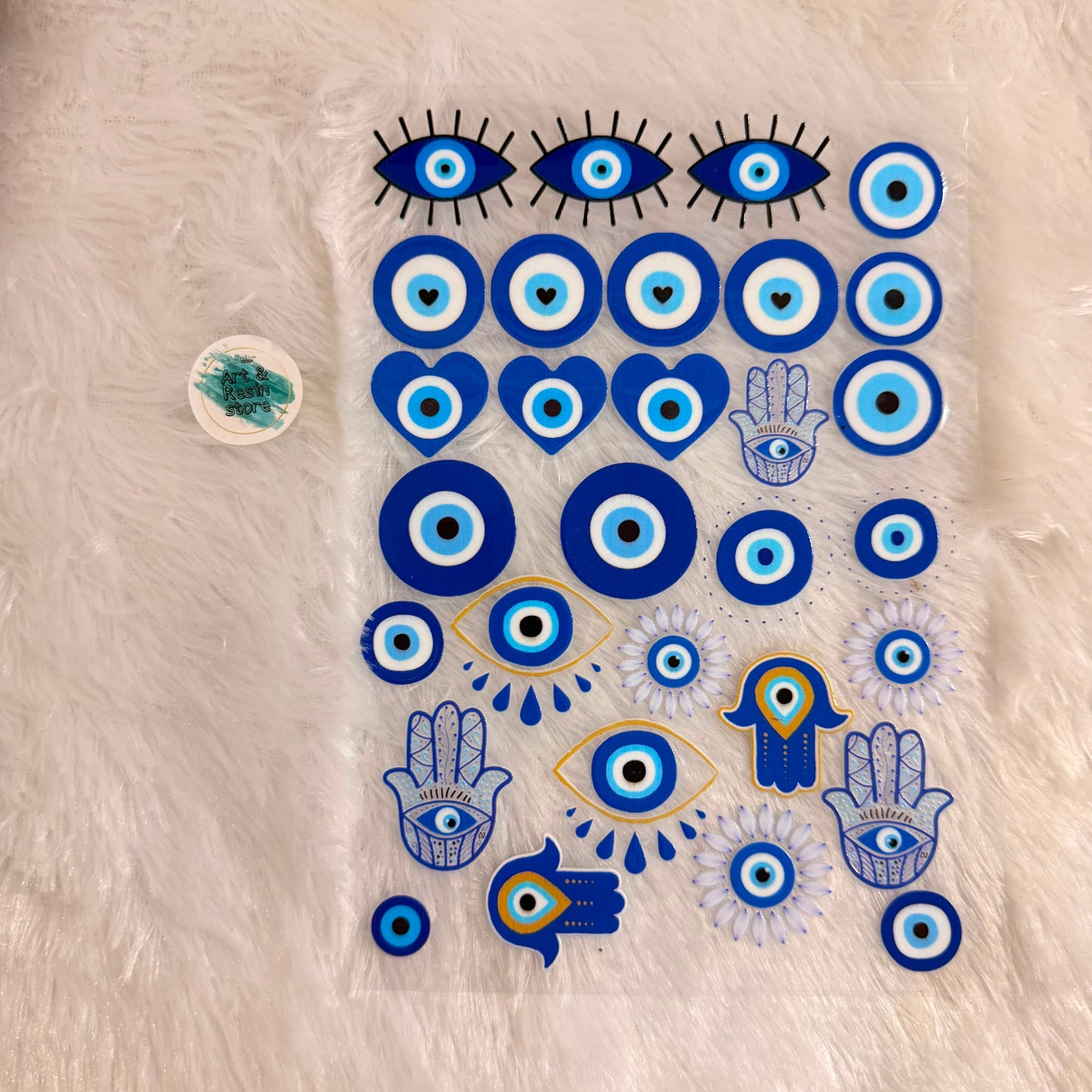 Evil eye UV DTF stickers