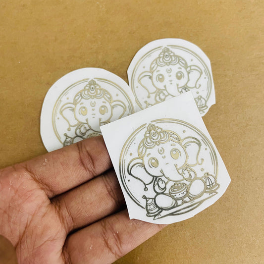 Baby Ganesha metal sticker