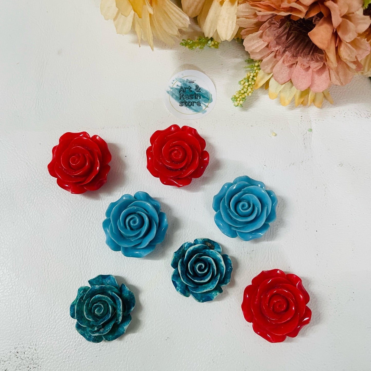 Rose Resin Charms