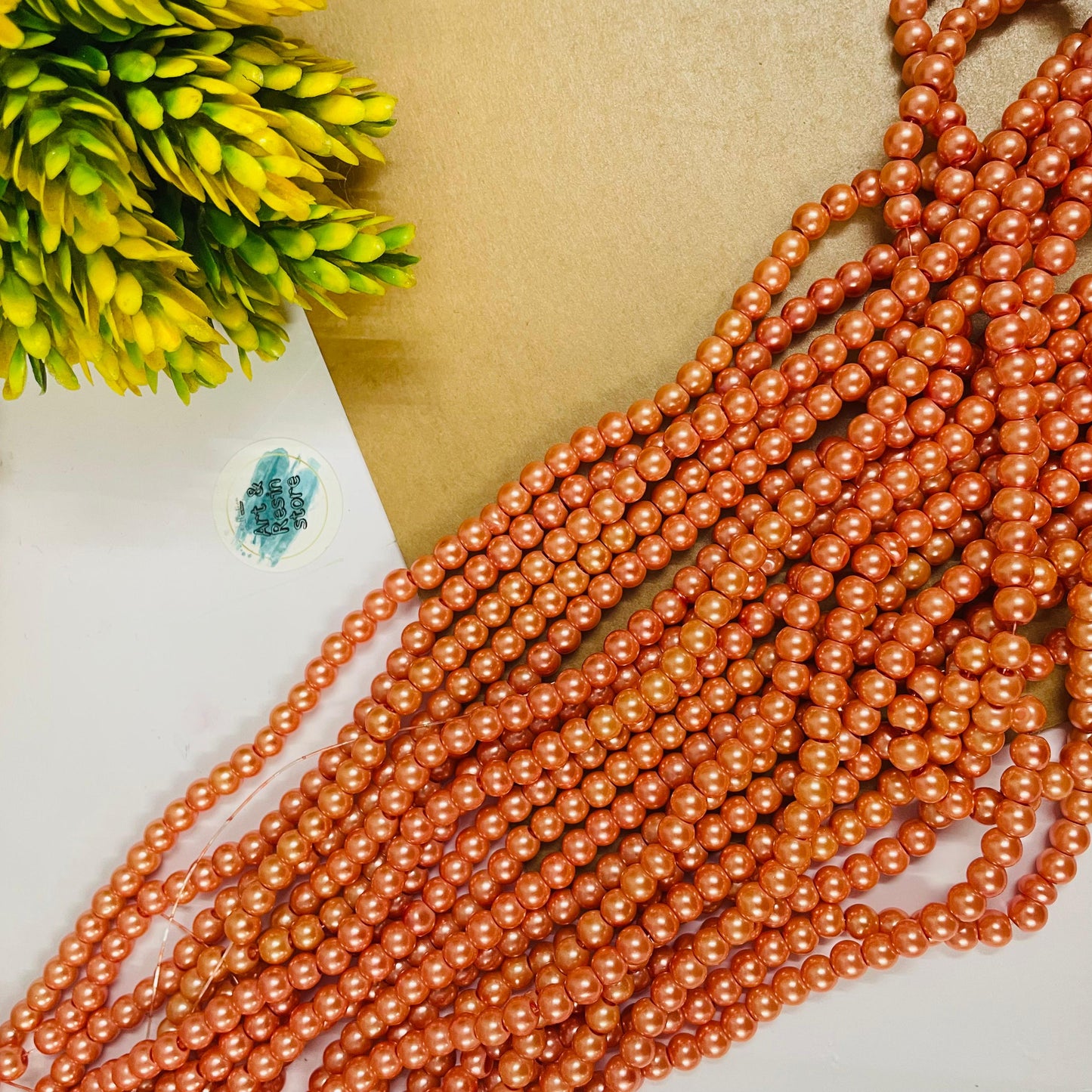 4mm RoseGold Pearl Beads