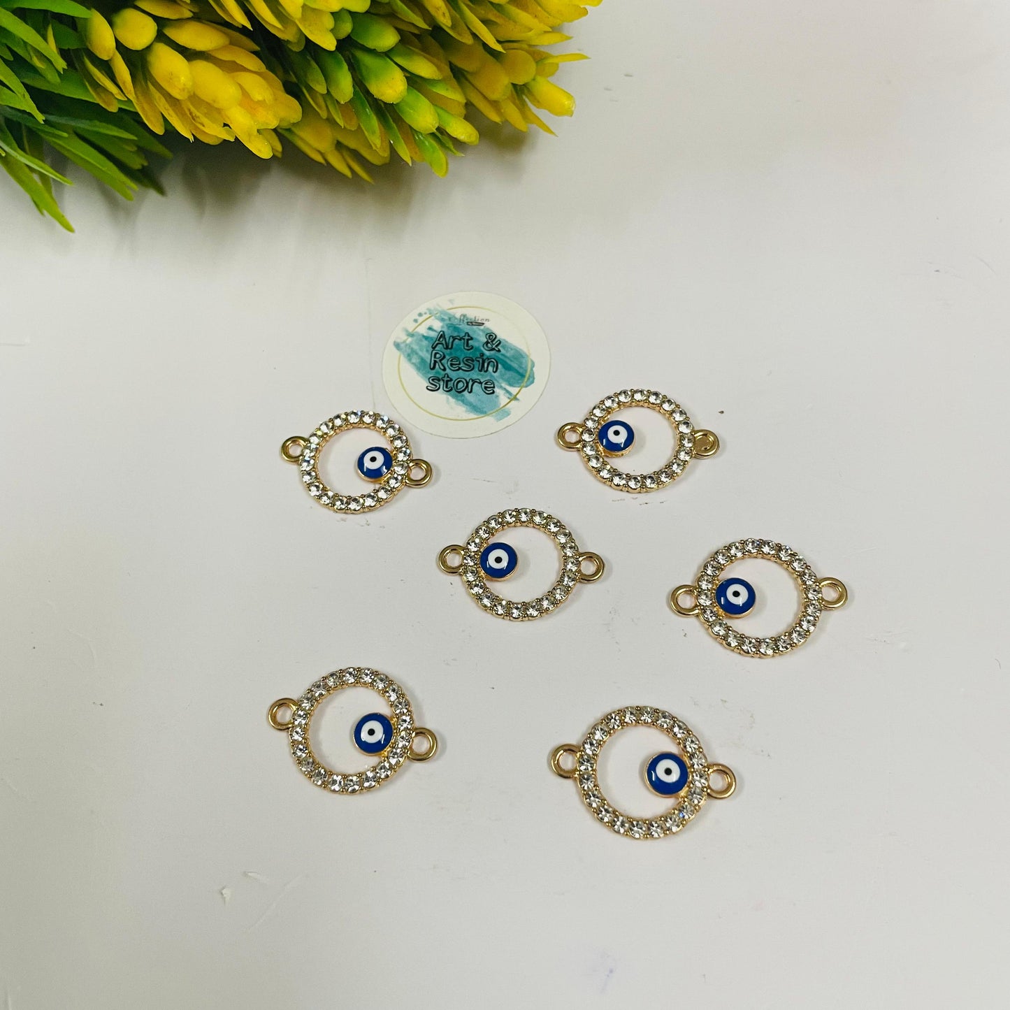 Round Evil Eye Rakhi Charm