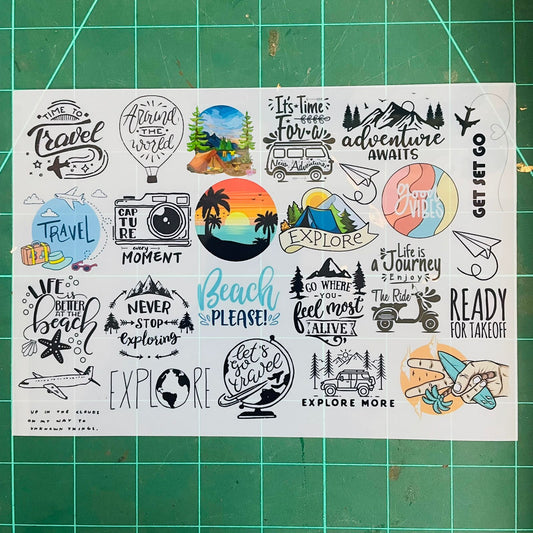 Travel Themed Insert Sheet