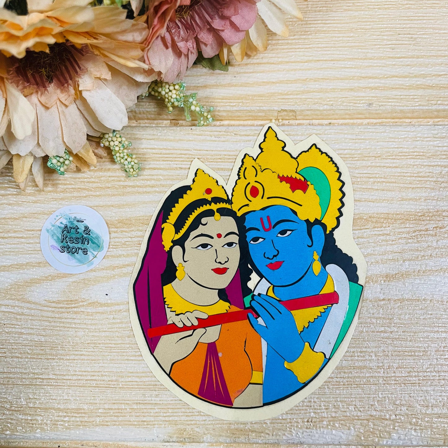 Radha Krishna Vinyl Sticker